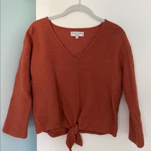 MADEWELL Orange Blouse with Tie